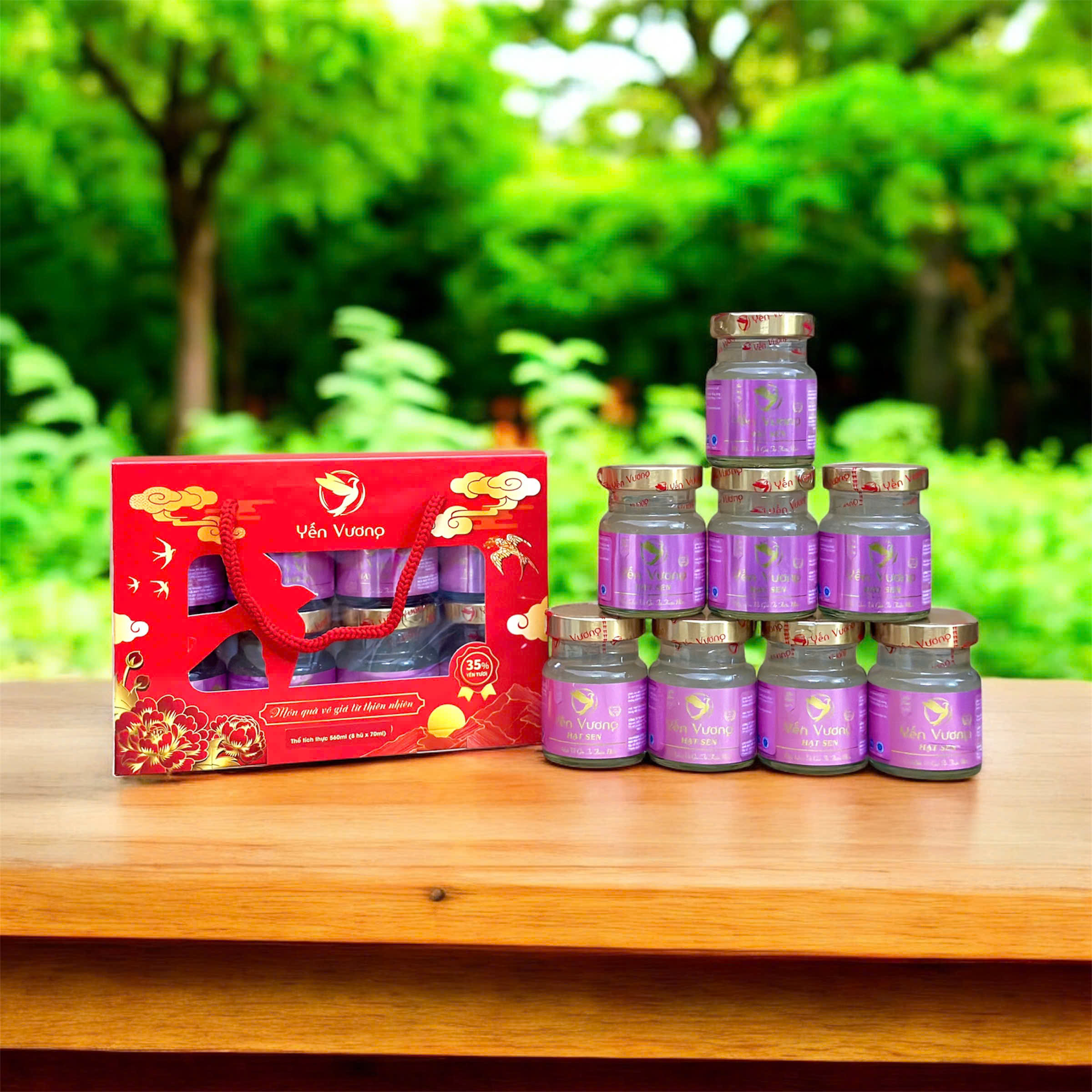 Lốc 8 hũ yến Vương 70ml Hạt Sen